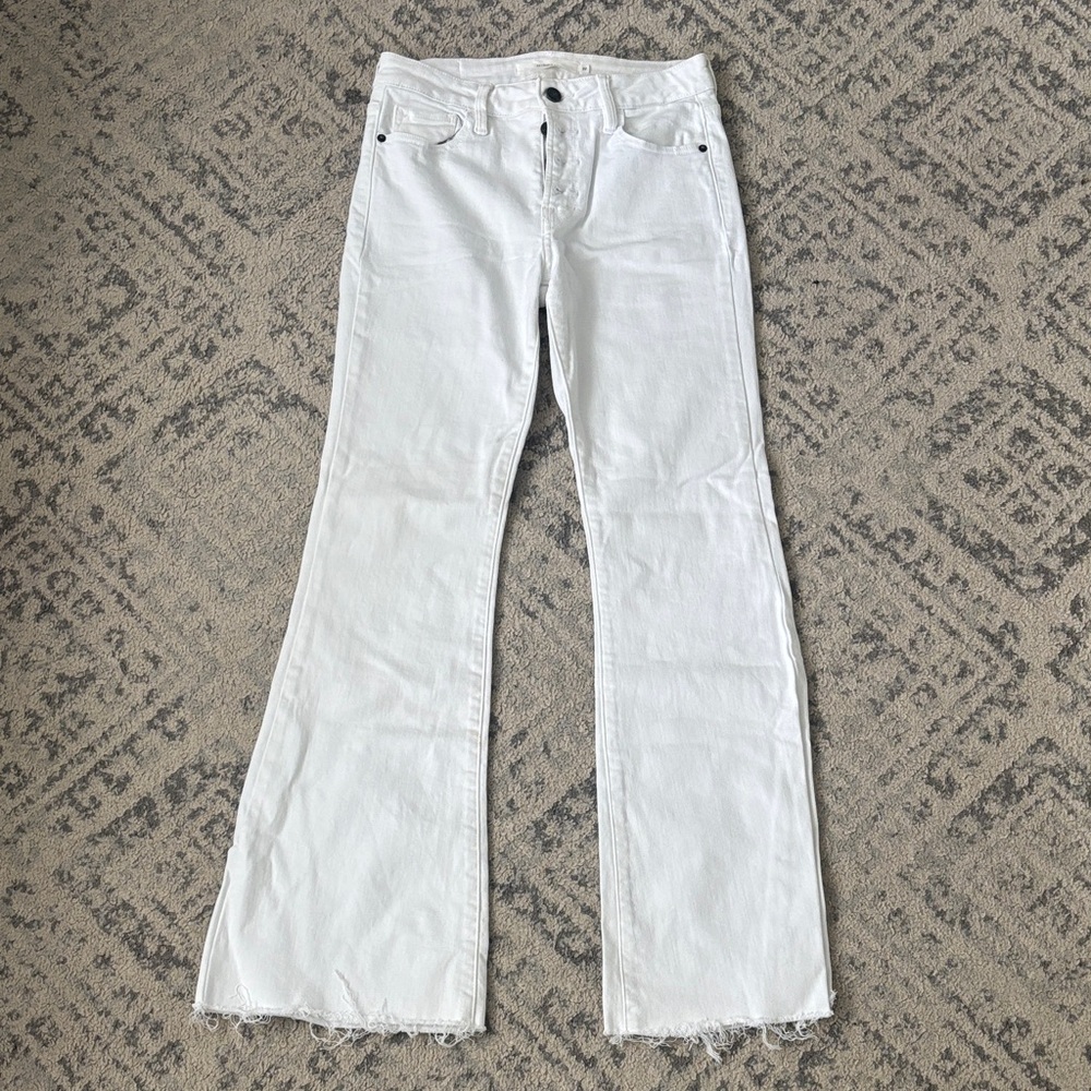 White Flared Women's Jeans (High Quality Material) Medium!